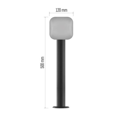 LED Garten-Pollerleuchte NIKA, 12 x 12 x 50 cm, 12,5 W, warmweiß