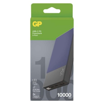 GP M2+ Series powerbank, 10 000 mAh, 22,5 W, modra