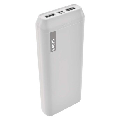 Power bank EMOS Alpha 20, 20000 mAh, biely + kabel USB-C