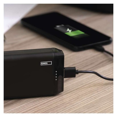 Power bank EMOS Alpha2 20, 20 000 mAh, 10 W, čierny