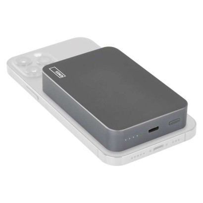Bezvadu ārējais akumulators WI 1046, 10 000 mAh, 20 W, pelēks