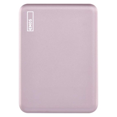 Power bank EMOS WI 522, 5 000 mAh, 20 W+Wireless, lososová