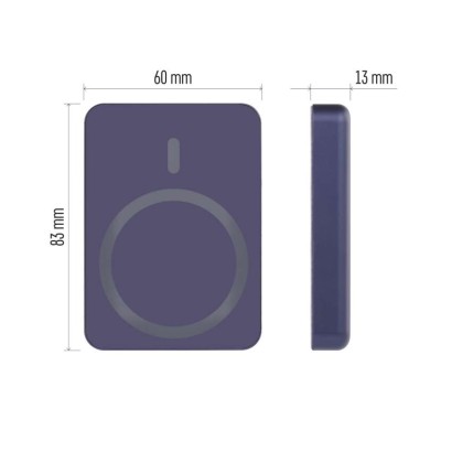 EMOS powerbank WI 522, 5 000 mAh, 20 W+Wireless, modra