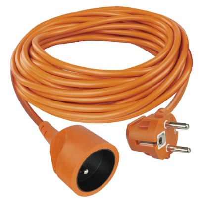Przedłużacz 10 m / 1 gniazdo / pomarańczowy / PVC / 250 V / 1,5 mm2