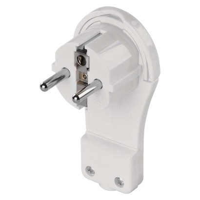 Winkelstecker für Verlängerungskabel, weiss