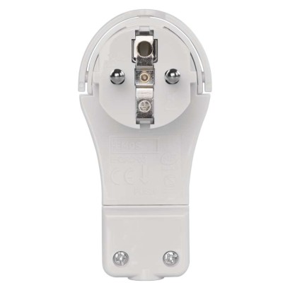 Winkelstecker für Verlängerungskabel, weiss
