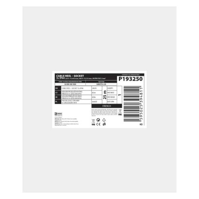 Przedłużacz bębnowy ogrodowy 25 m / 3 gniazda / czarny / guma / 230V/400V / 1,5 mm2