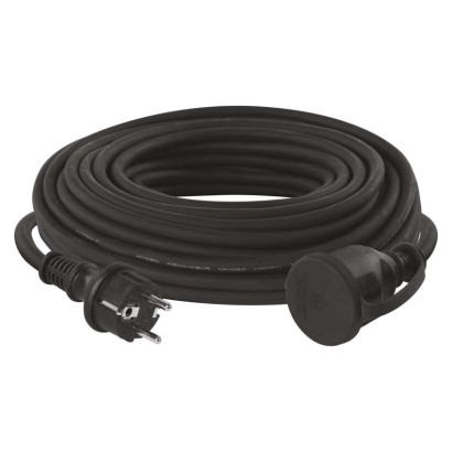 Āra pagarinātājs, 25 m / 1 kontaktligzda / melns / gumijas ‒ neoprēna / 250 V / 2,5 mm2