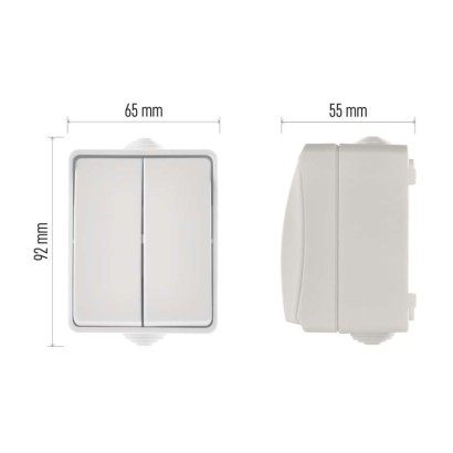 2× Serienschalter IP54