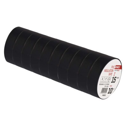 Isolierband PVC 15mm/10m Schwarz, 10 Stk.
