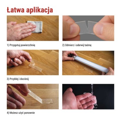  Dwustronna NANOGRID taśma 19 mm / 3 m, przezroczysta