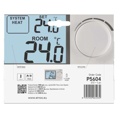 Telpas termostats P5604