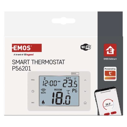 Inteligentny termostat pokojowy, przewodowy, GoSmart z WiFi, P56201