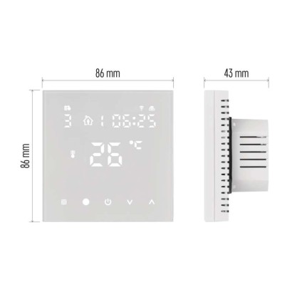 Inteligentny termostat pokojowy do ogrzewania podłogowego, GoSmart z WiFi, P56201UF