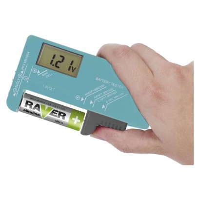 Batterieprüfgerät AA, AAA, C, D, 9V, Knopfzellen