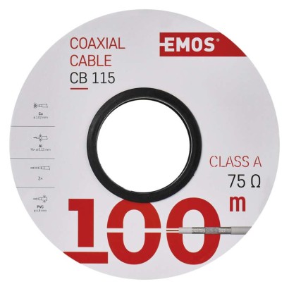 Koaxialkabel CB115, 100m