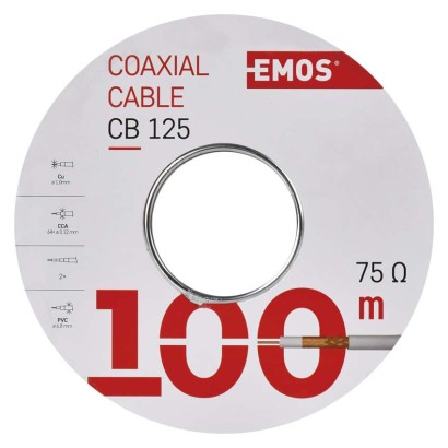 Koaxialkabel CB125, 100m