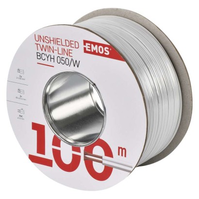 UTP-Kabel 2x0,50mm weiss, 100m