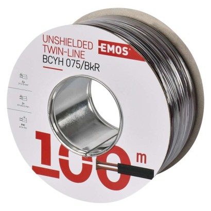 UTP-Kabel 2x0,75mm schwarzrot, 100m