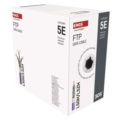 Datový kábel FTP CAT 5E LSZH, 305m