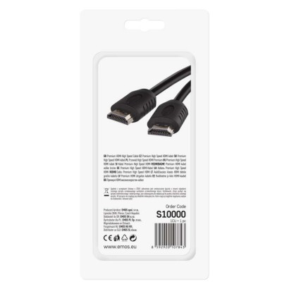 High Speed HDMI Kabel 2.0 A Stecker – A Stecker 0,75m