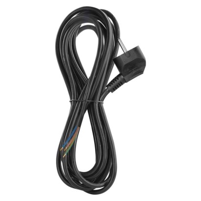 Netzkabel PVC 3x 1,0mm2, 5m, schwarz