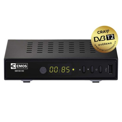 Set-top box EMOS EM180 HD HEVC H265 (DVB-T2)