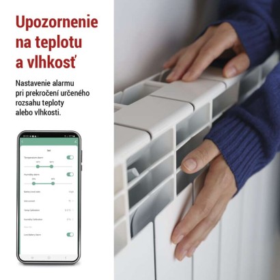 GoSmart Digitálny teplomer s vhlkomerom, bezdrôtový snímač, dátum, ZigBee EGS0101