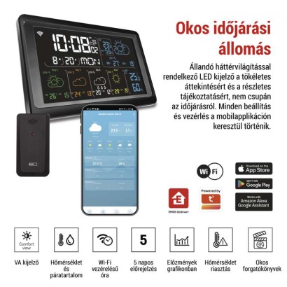 GoSmart E8610 vezeték nélküli időjárás állomás wifivel