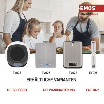 Digitale Küchenwaage EV025 schwarz