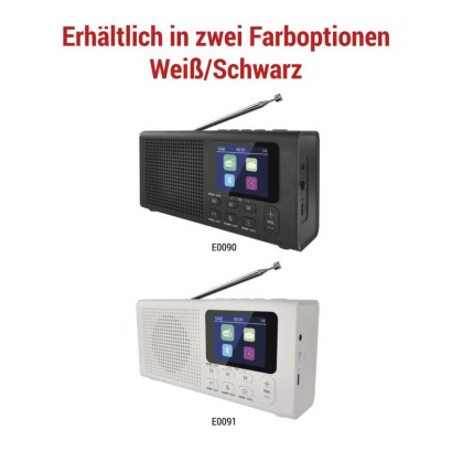 Tragbares Radio mit Bluetooth, DAB / DAB+ / FM, schwarz