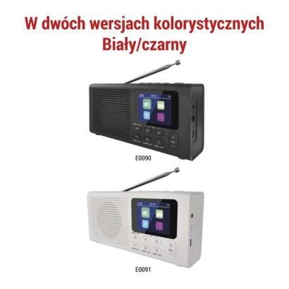 Przenośne radio z Bluetooth, DAB / DAB+ / FM, białe
