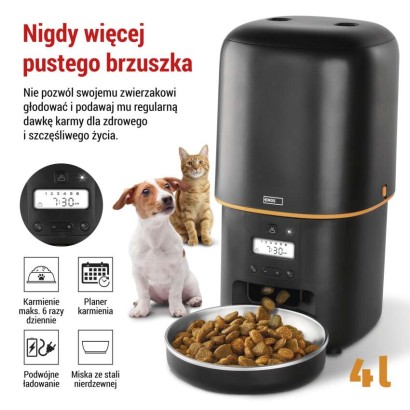 Karmidło Pet Care, 4 l, czarne