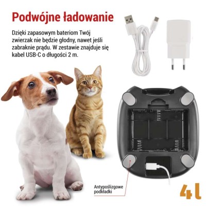 Karmidło Pet Care, 4 l, czarne