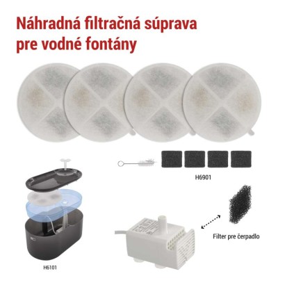 Sada filtrov PET-901 pre vodné fontány 