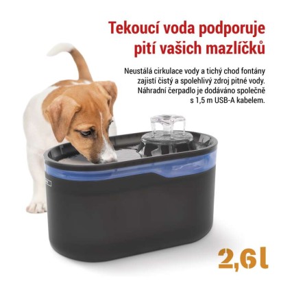 Náhradní vodní čerpadlo pro chytré vodní fontány, černé