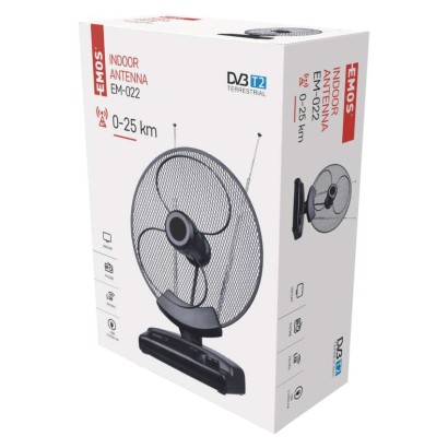 Szobaantenna EM-022, 0–25 km, DVB-T2, DAB, FM, LTE/4G szűrő