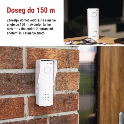 Brezžični komplet domačega avdio domofona H1087, 1 udeleženec