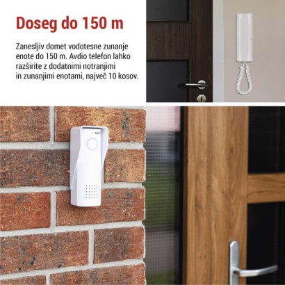 Brezžični komplet domačega avdio domofona H1088, 1 udeleženec