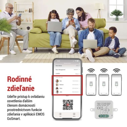 GoSmart spínací modul IP-2101SZ, ZigBee, 1-kanálový