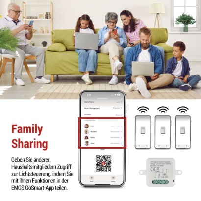 GoSmart Schaltermodul IP-2103SZ, ZigBee, 1-Kanal (kein N-Draht erforderlich)