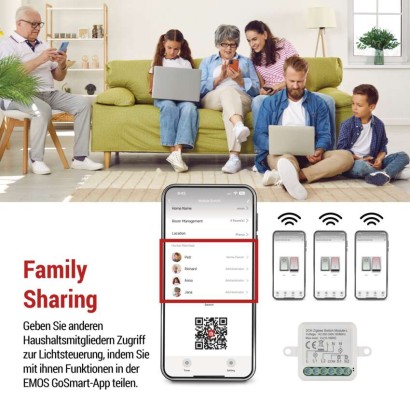 GoSmart Schaltermodul IP-2104SZ, ZigBee, 2-Kanal (kein N-Draht erforderlich)