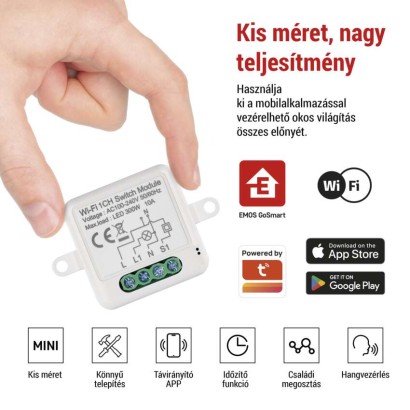 GoSmart kapcsolómodul IP-2101SW, WiFi, 1 csatorna