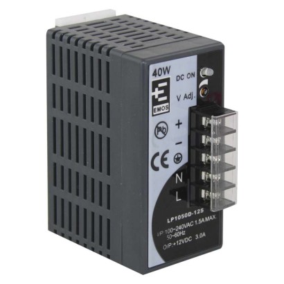 12V zdroj pro videotelefony a CCTV pro instalaci na DIN