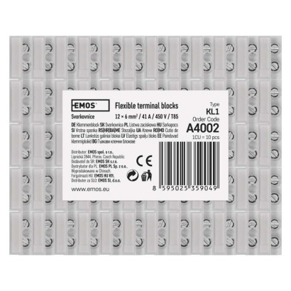 Kostka terminal block 12x6,00 mm biała 10 szt