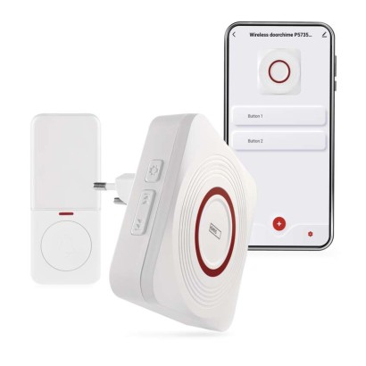 GoSmart Dzwonek bezprzewodowy z WiFi, biały