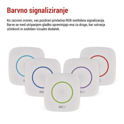 Brezžični hišni zvonec P5736, 3× AA