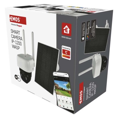 GoSmart Kamera zewnętrzna IP-1200 WASP z WiFi, akumulatorem i panelem solarnym