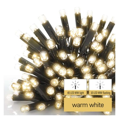 Profi LED Verbindungskette blinkend – Eiszapfen, 3 m, Außen, warm-weiß