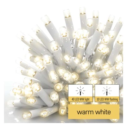 Profi LED Verbindungskette, blinkend, weiß – Eiszapfen, 3 m, Außen, warm-weiß